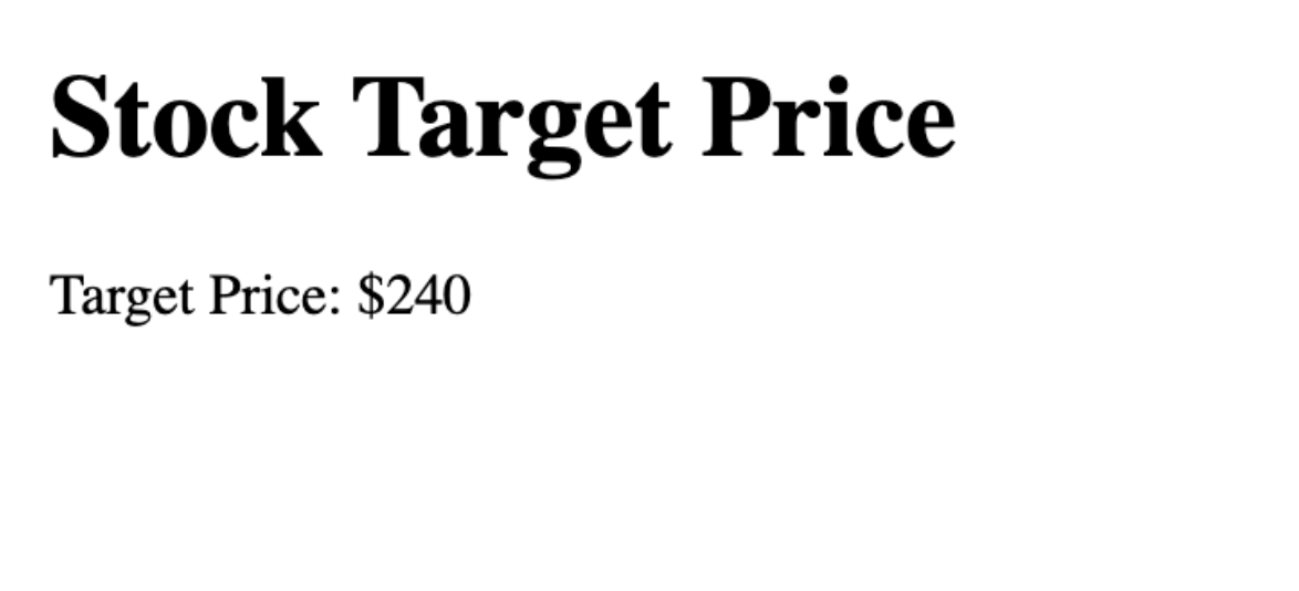 stock target price calculation