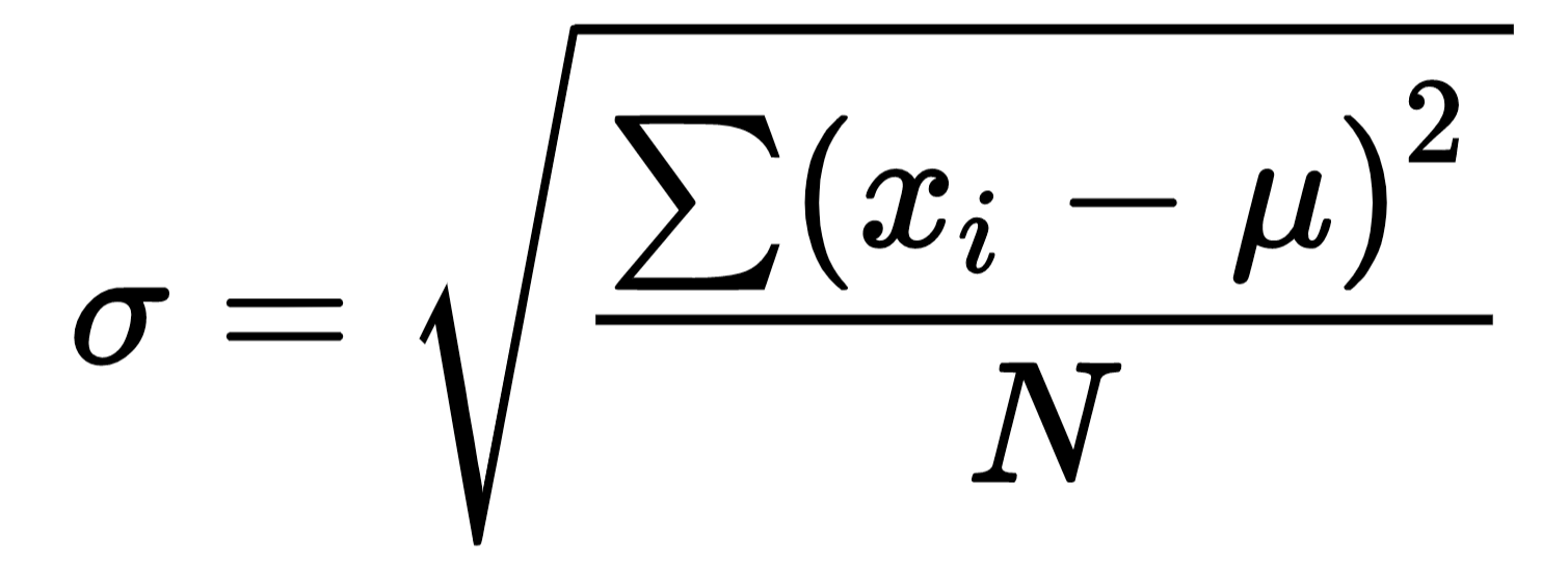 standard deviation formula